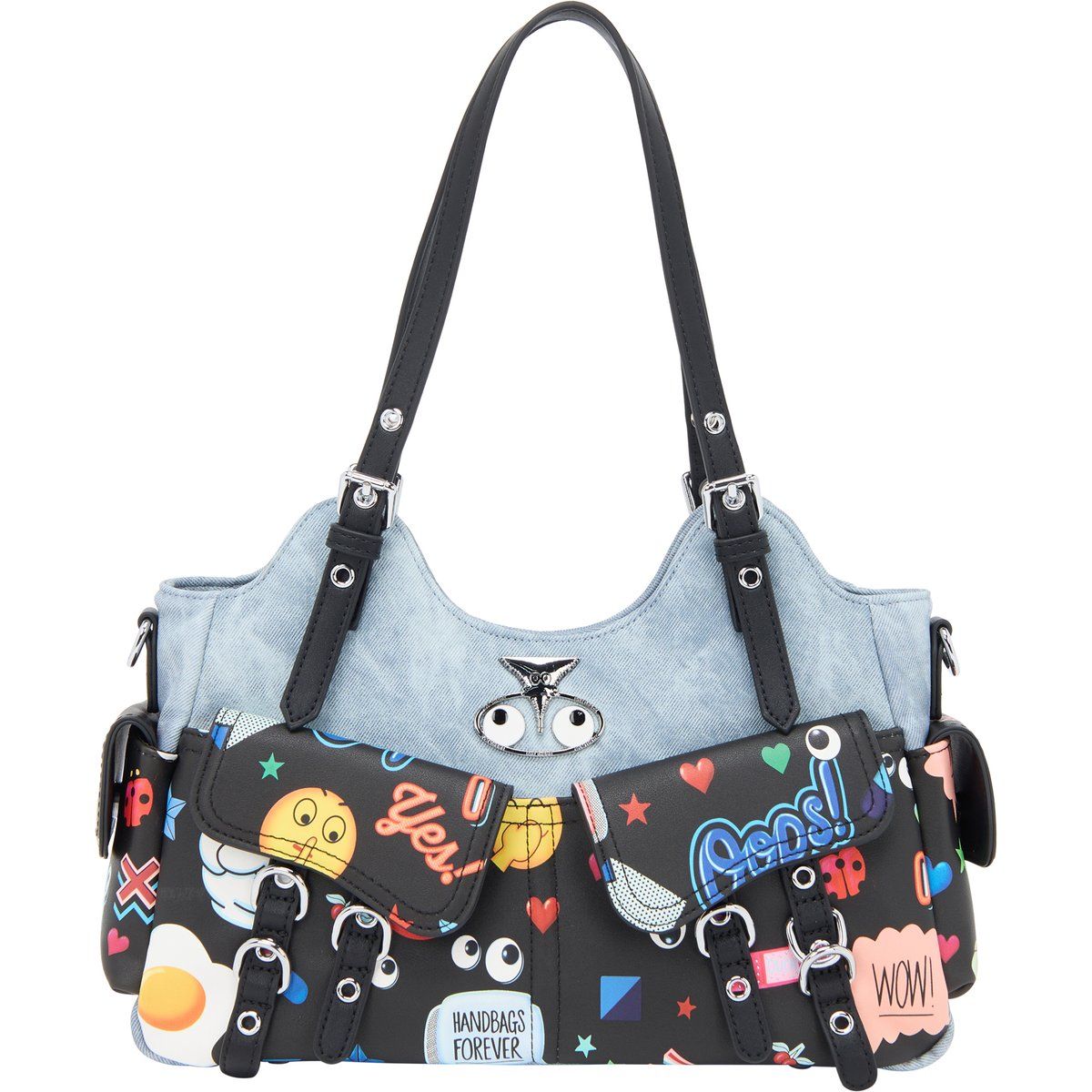 Mymo Handtasche Handtasche Frauen Blau Schwarz