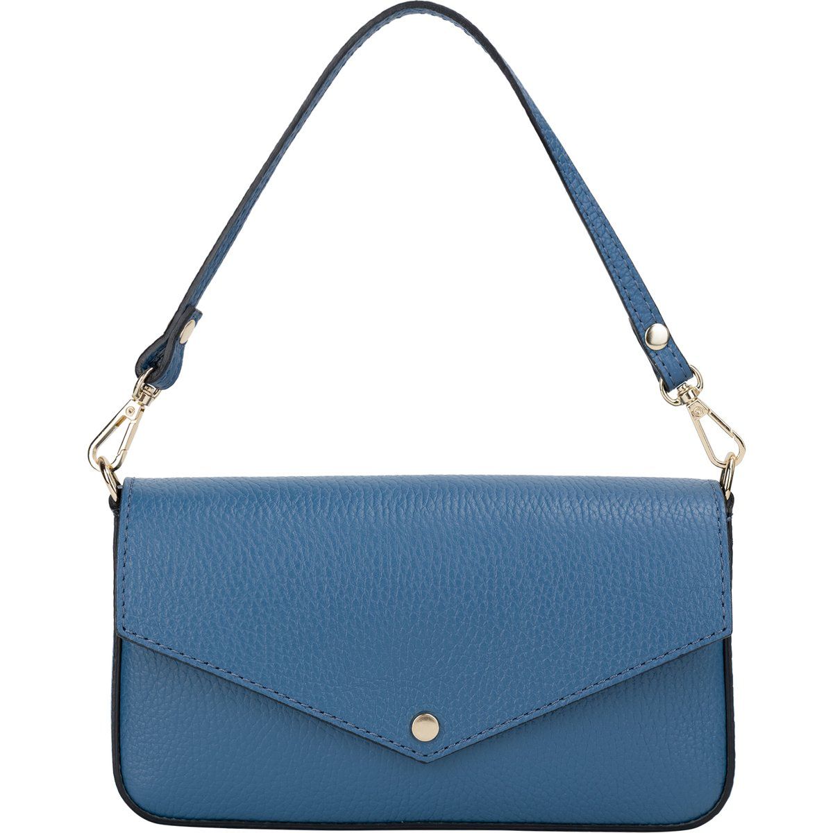 Minimalistische Rechteckige Schultertasche mit Überschlag