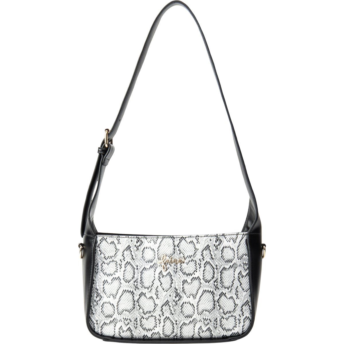 Faina Schultertasche Damen weiss schwarz