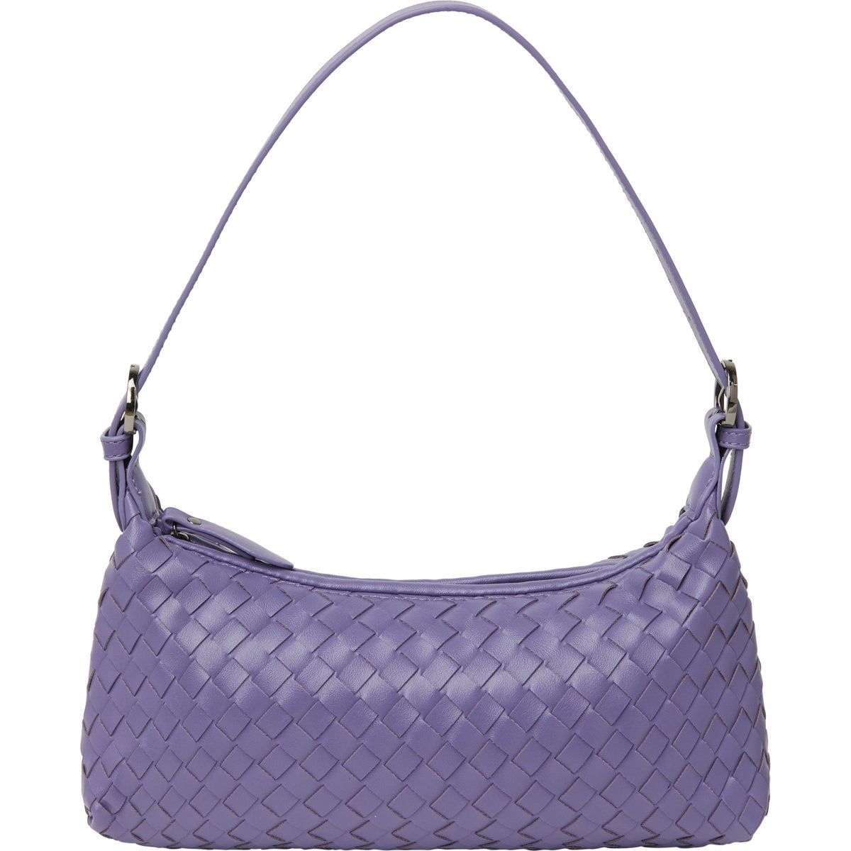 Gewebte Leder Schultertasche Baguette-Tasche