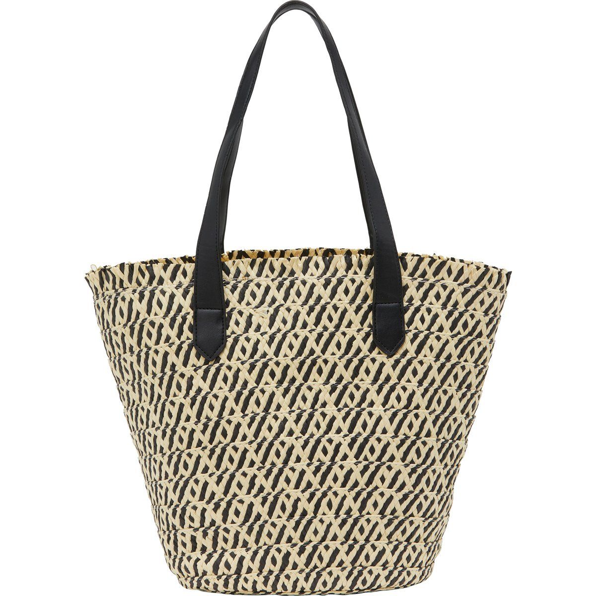 usha Einkaufstasche Einkaufstasche Frauen schwarz-beige