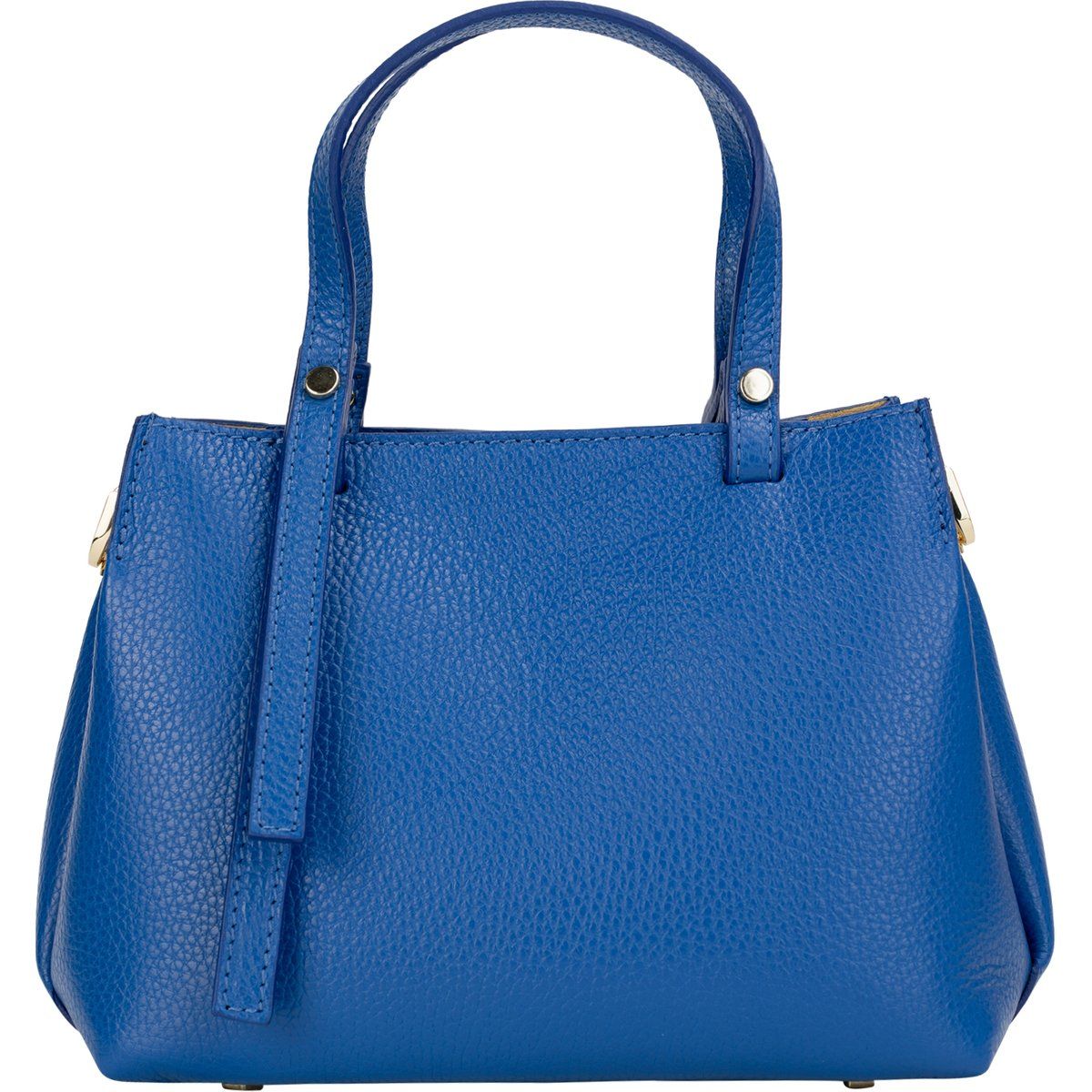 Strukturierte Handtasche mit Ledergriffen