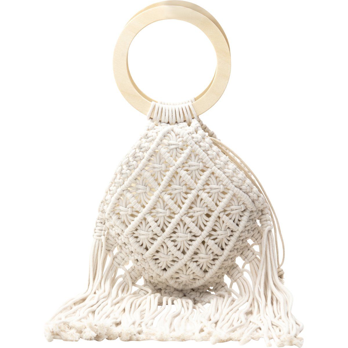 IZIA Handtasche Damen Wollweiß