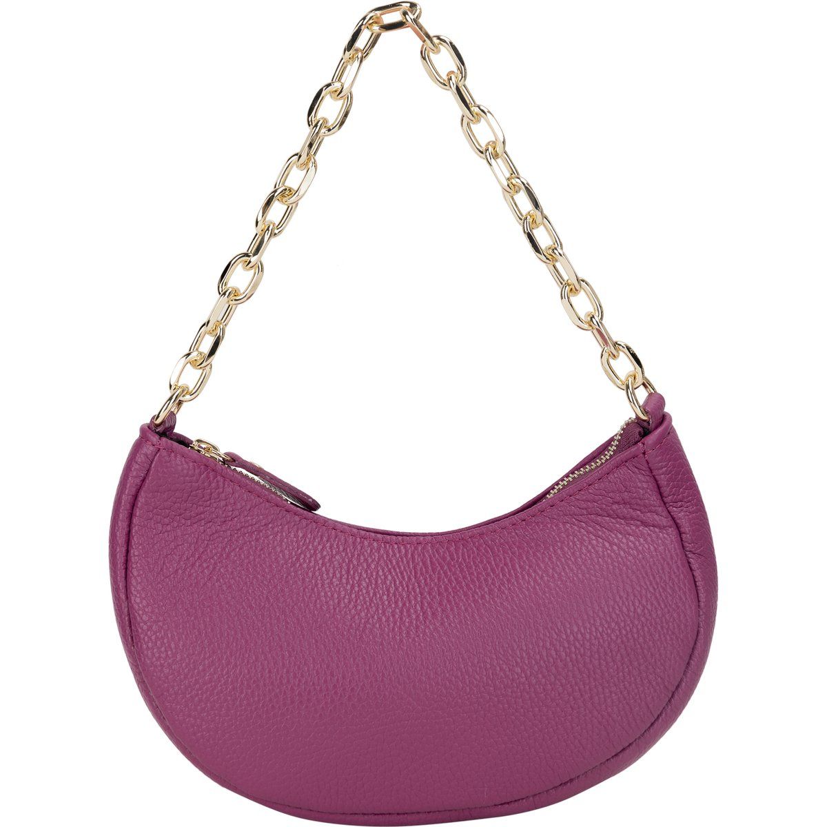 FELIPA Schultertasche aus Leder Damen Sonnenaufgang rosa