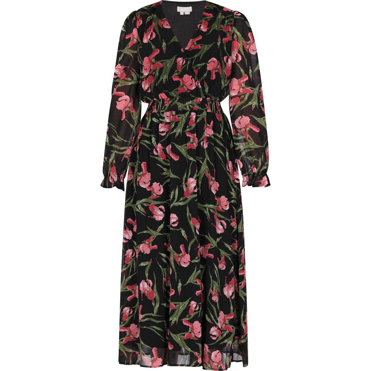 usha Kleid Damen Schwarz Mehrfarbig