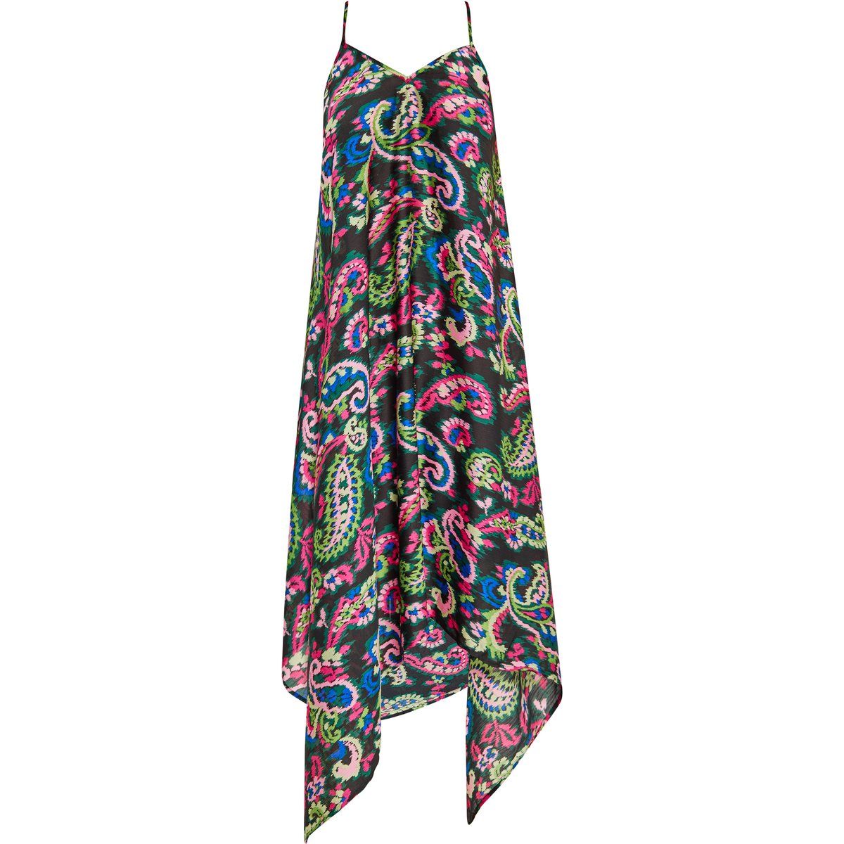 Asymmetrisches Maxikleid mit Paisley-Print