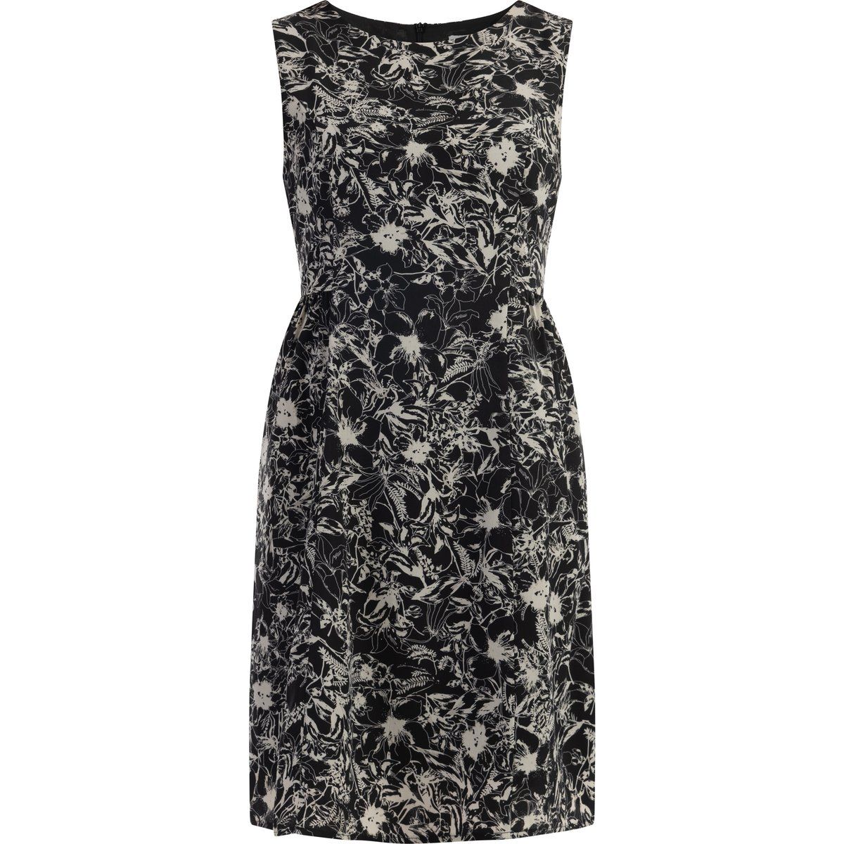 usha Midikleid mit Retro-Print Damen Schwarz Mehrfarbig
