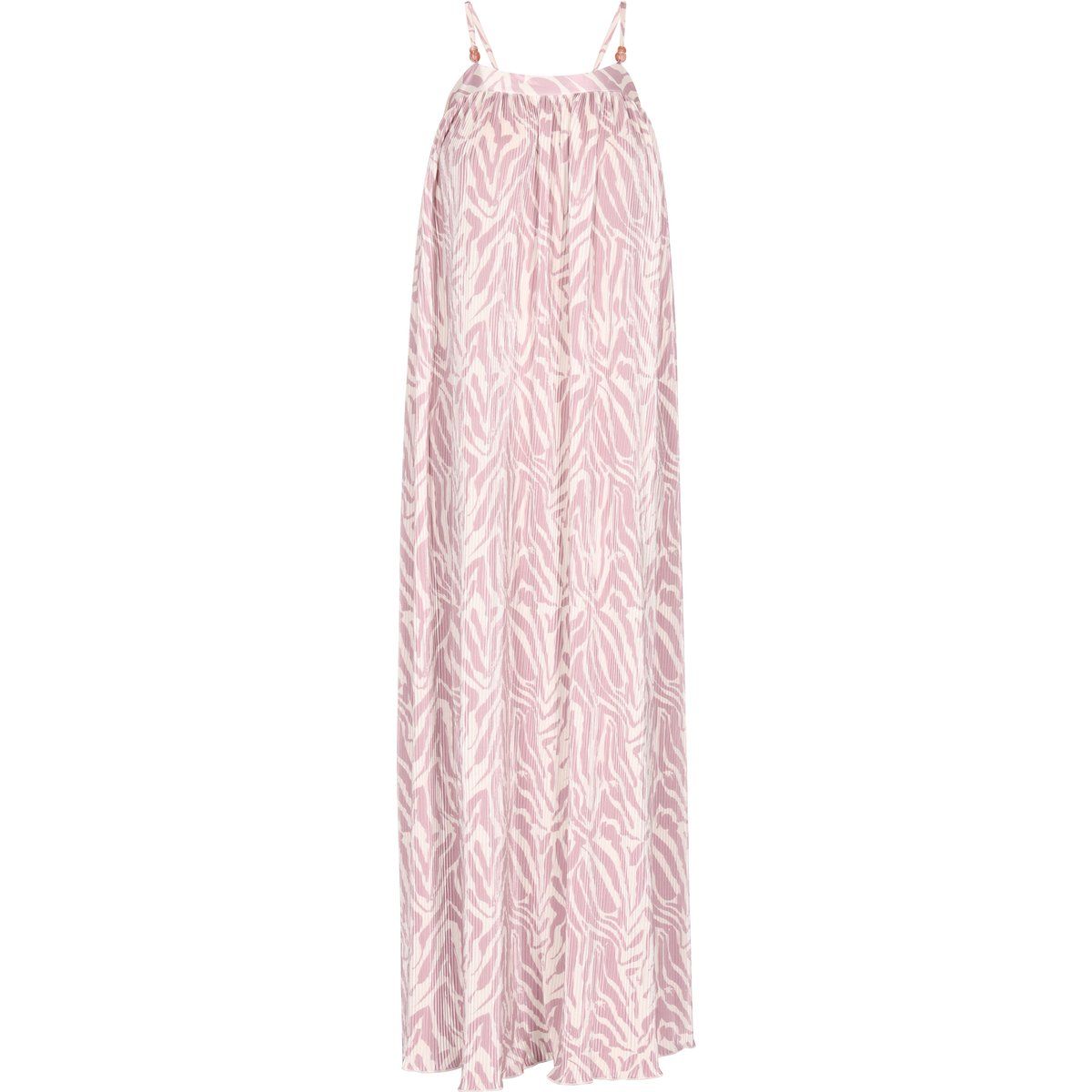 Plissee-Maxikleid mit Animal-Print