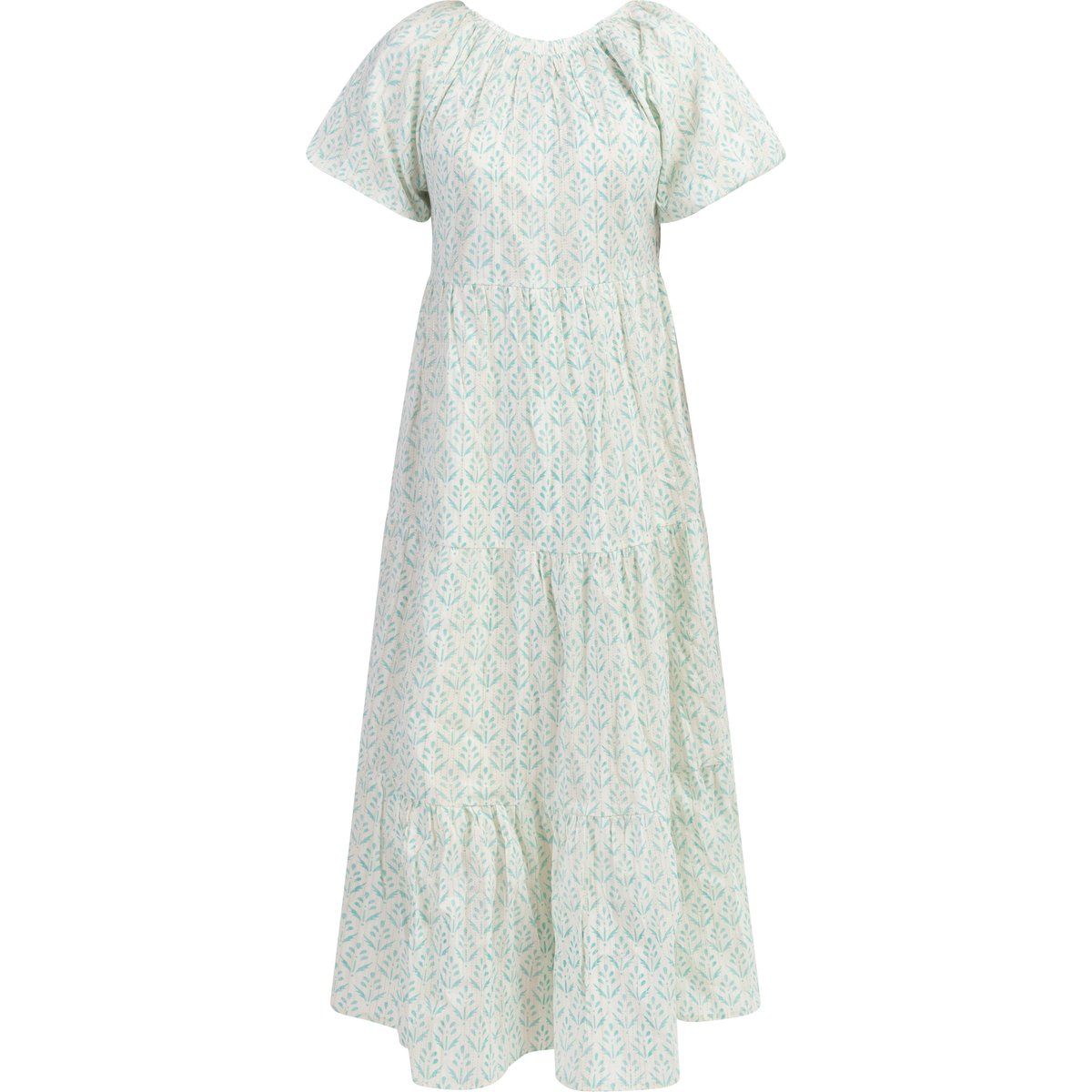 Fließendes Stufen-Maxikleid mit Print