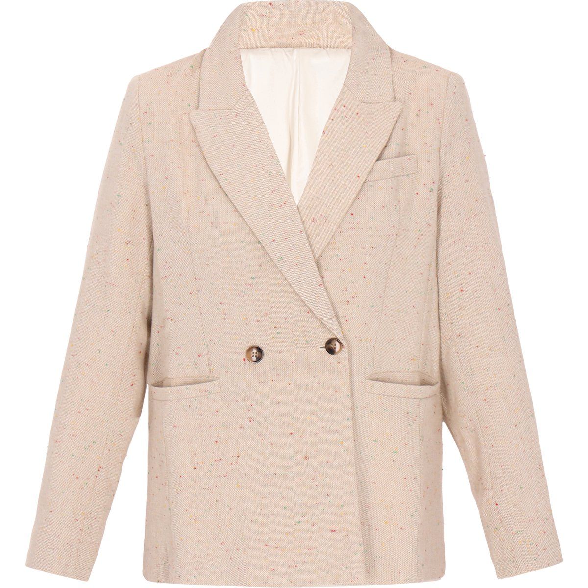 Eleganter, zweireihiger Tweed-Blazer