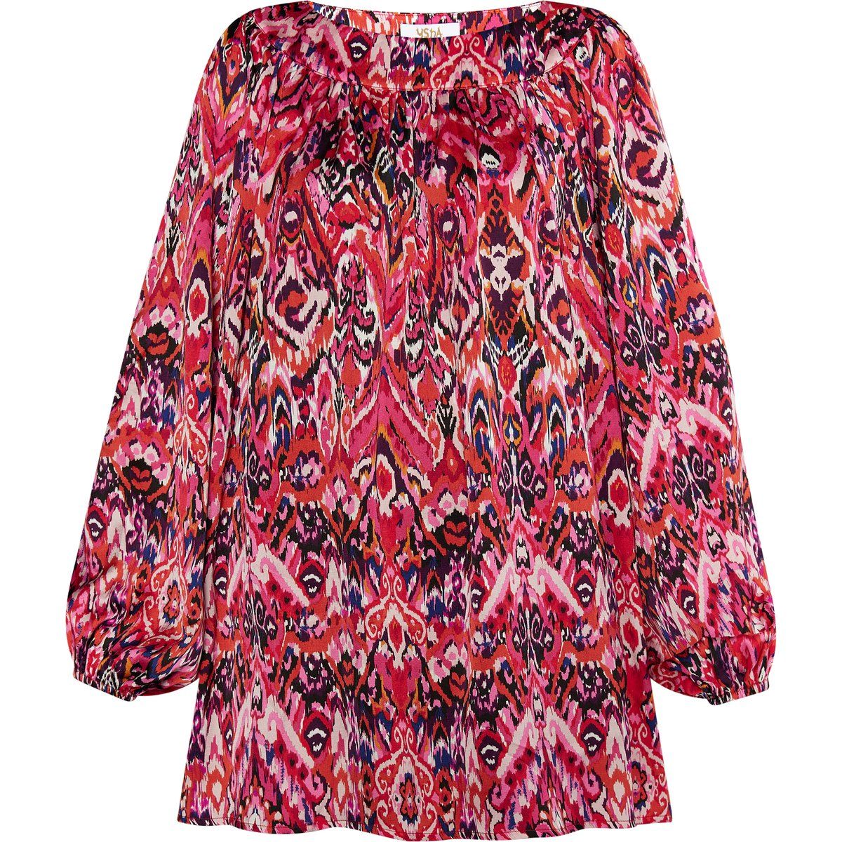 Boho Ikat Print Bluse Top