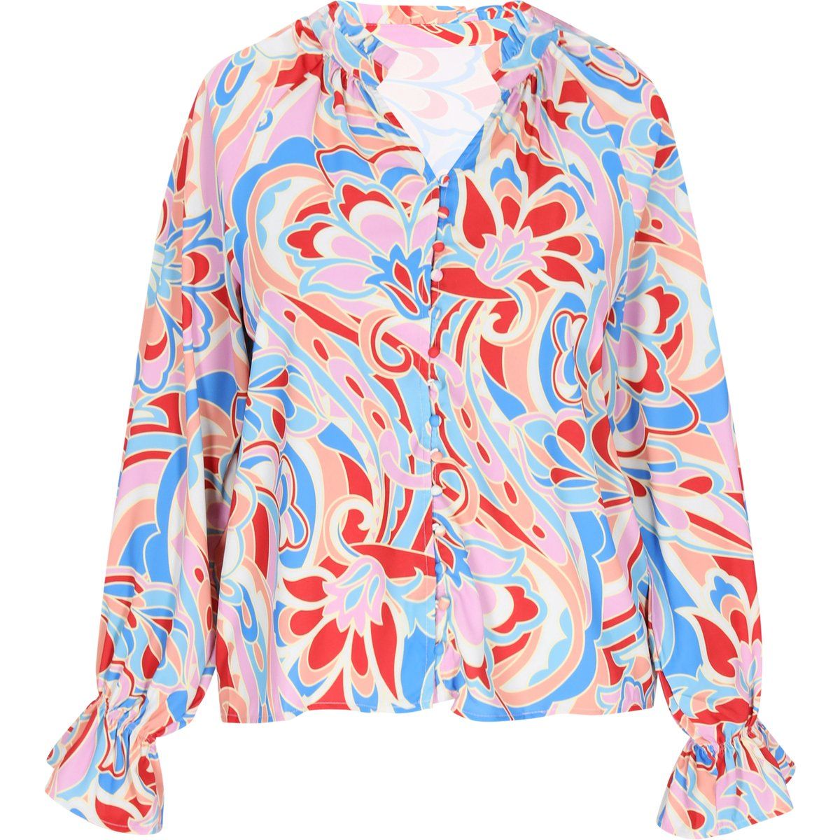 usha Bluse Frauen Mehrfarbig Blau