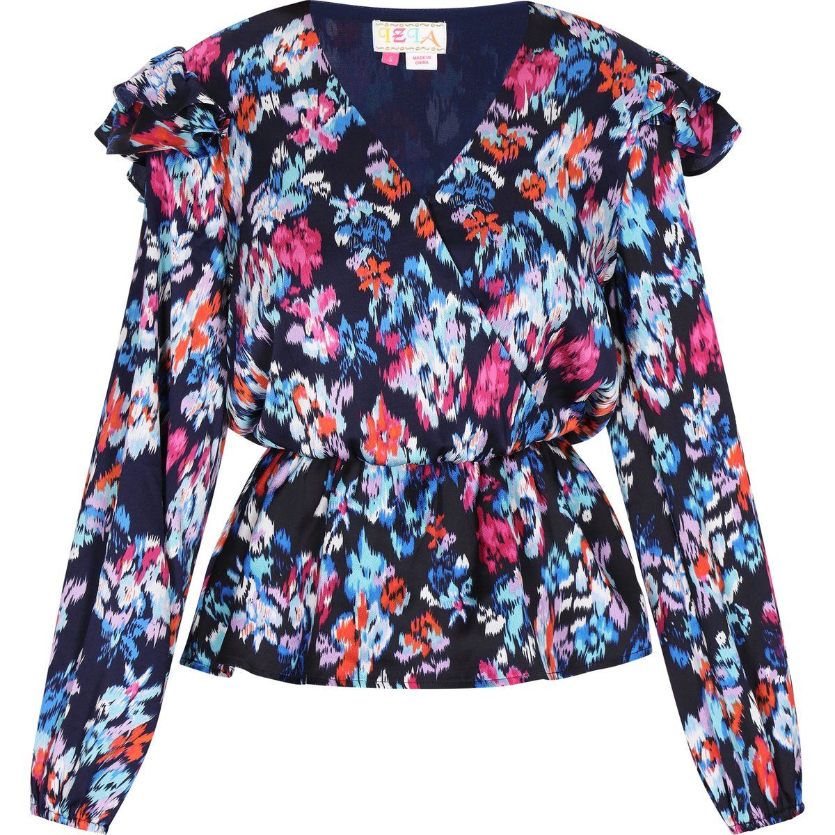 Langärmelige Bluse mit Blumendruck