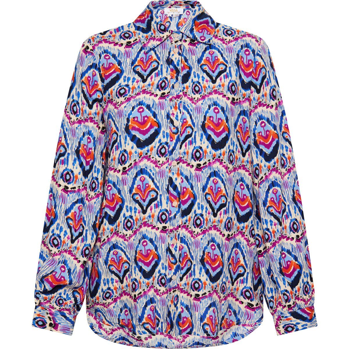 usha Bluse Damen Blau Mehrfarbig