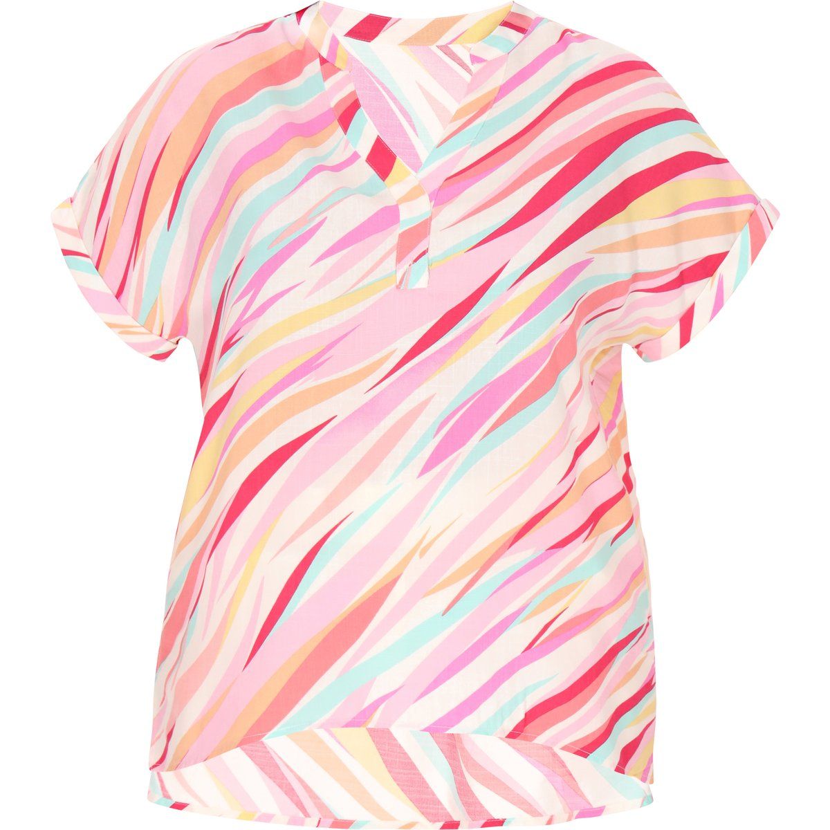 usha T-Shirt in Übergröße Frauen Mehrfarbig Rosa