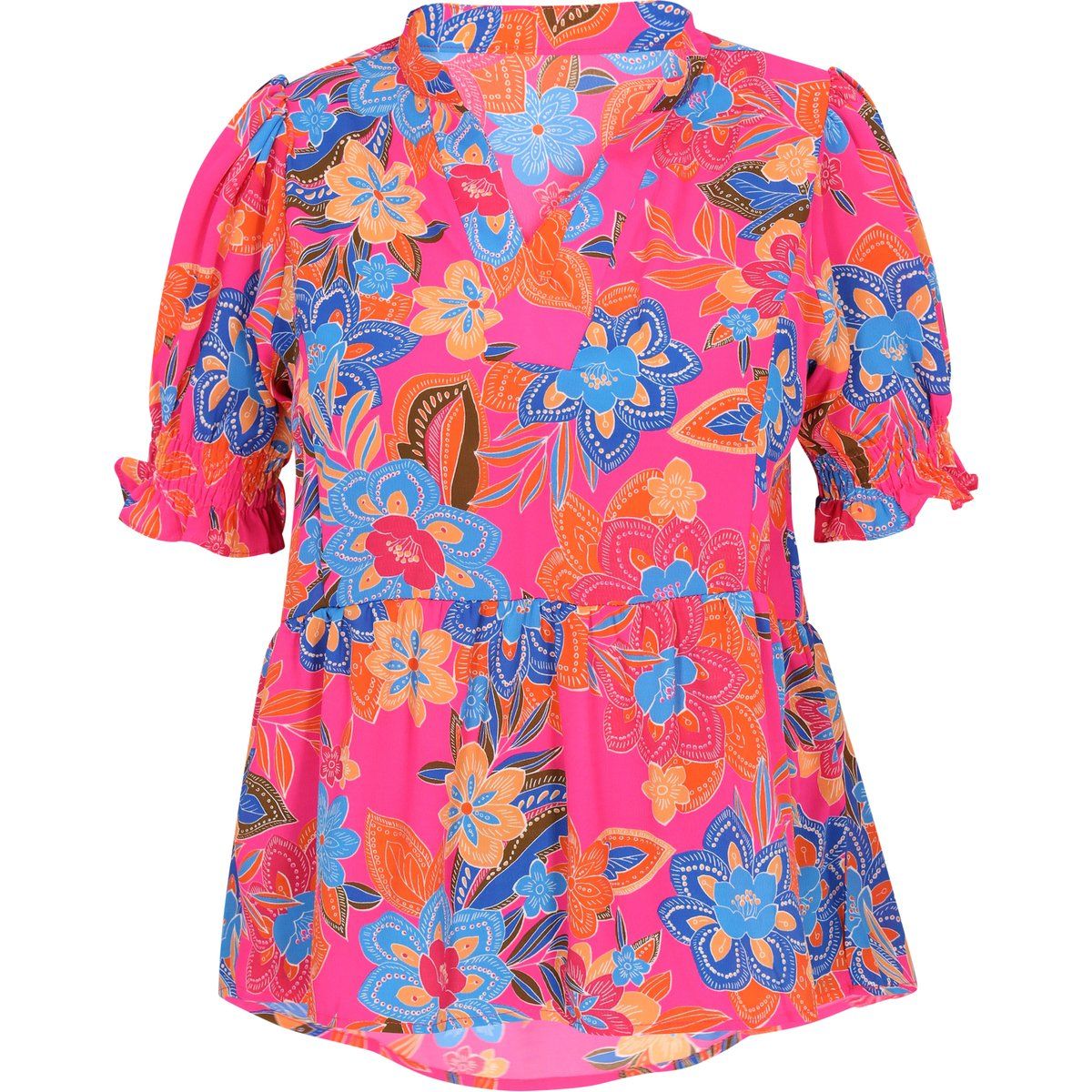usha Bluse Frauen mehrfarbige Rose