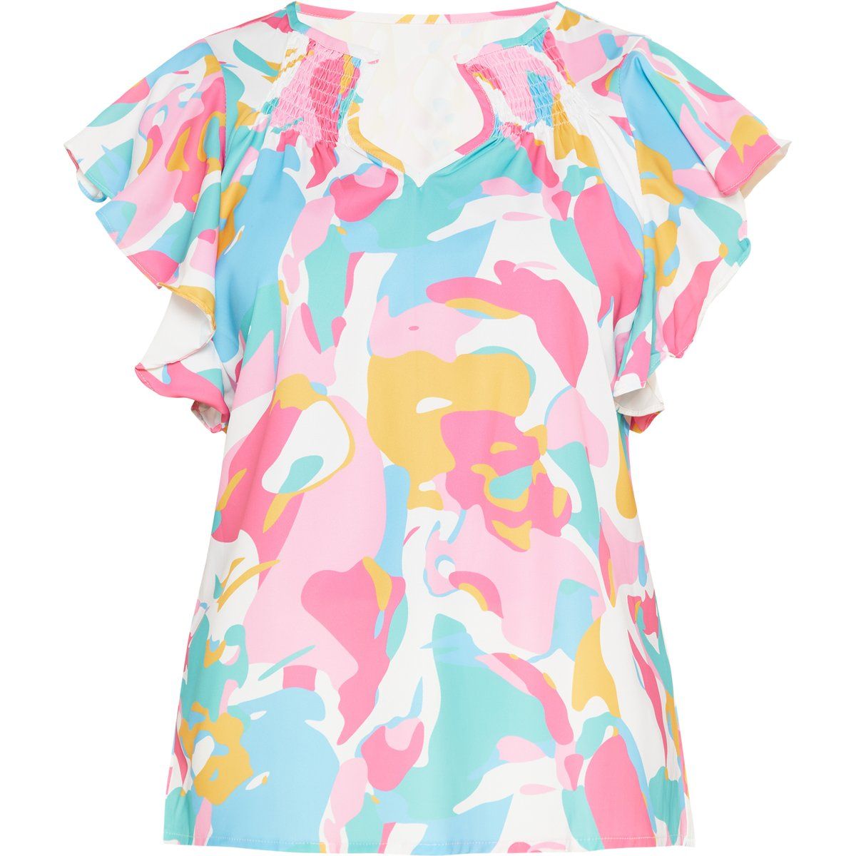 usha Bluse Frauen mehrfarbig grün