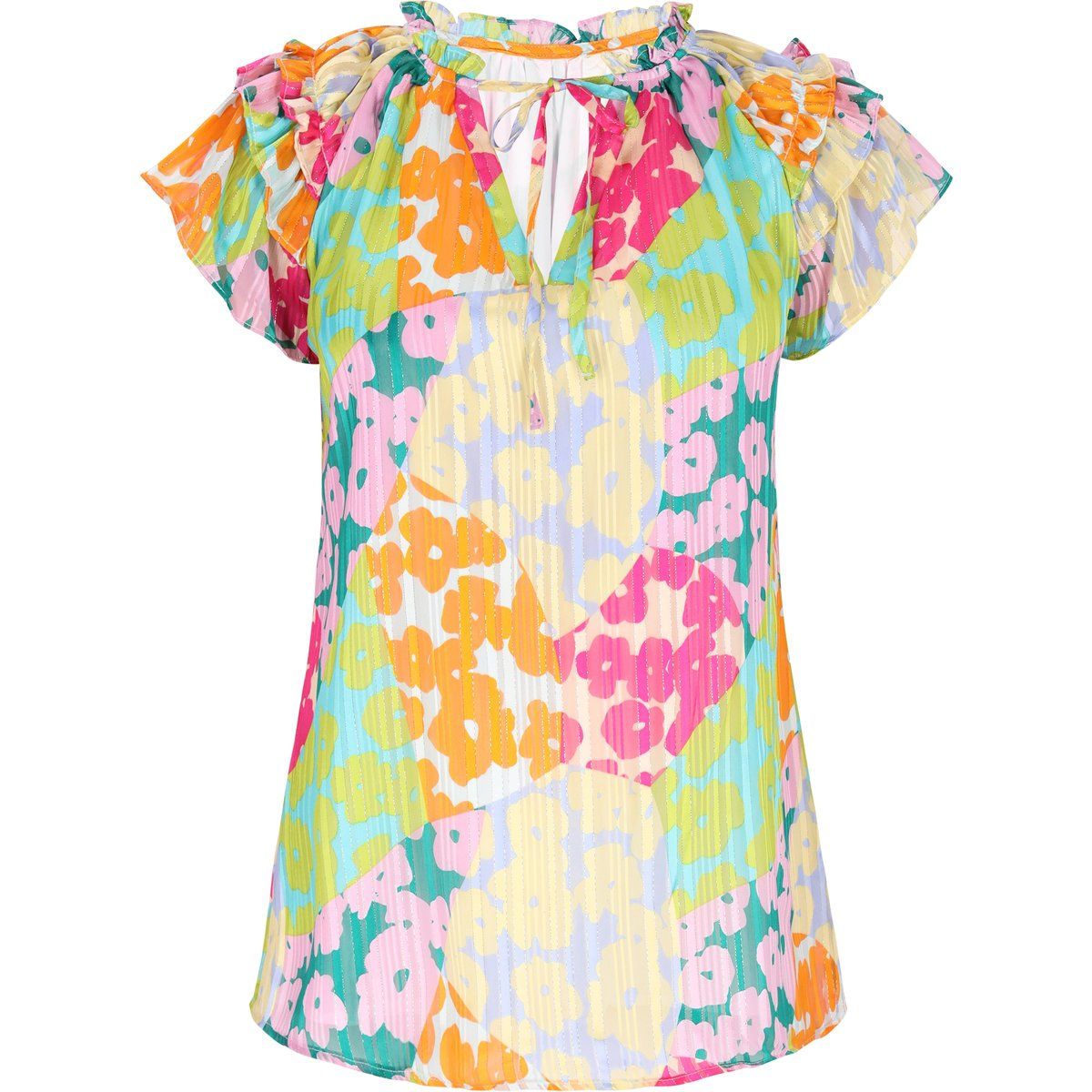 Faina Bluse Frauen mehrfarbig orange