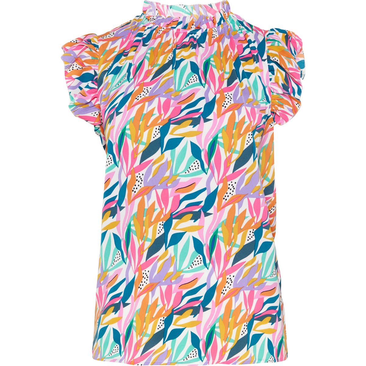 FELIPA Bluse Frauen mehrfarbige Rose