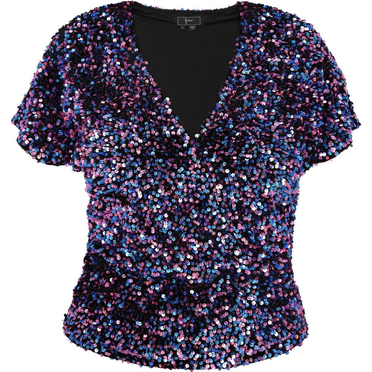 Faina Bluse Damen blau rosa