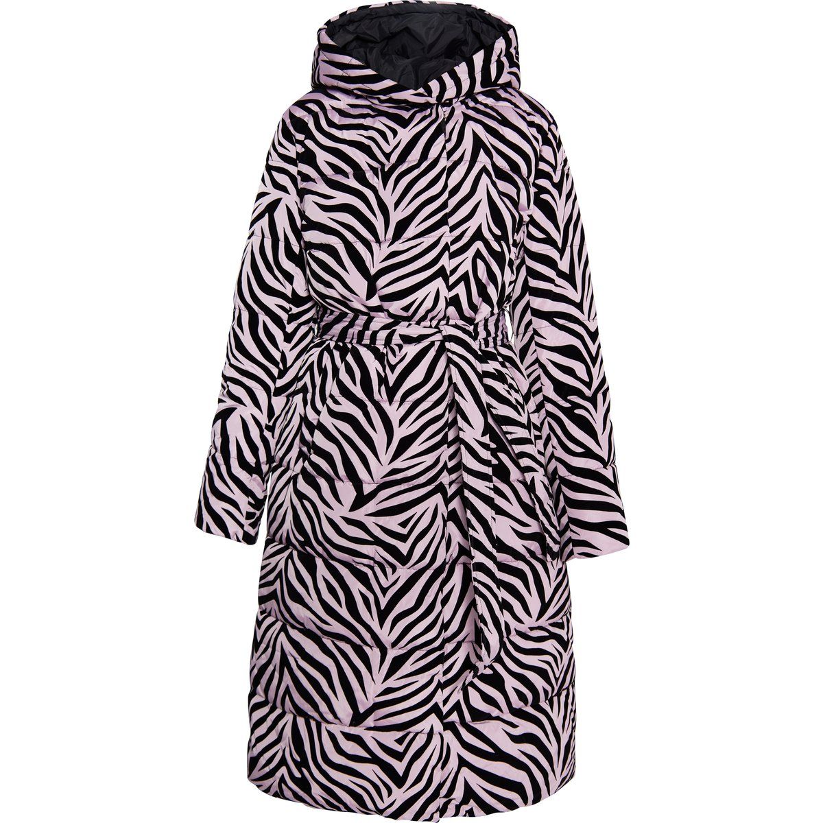 Faina Langer Steppmantel Damen Lila Zebra