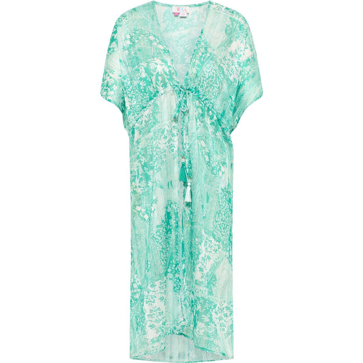 IZIA Kimono Damen Grün Weiss
