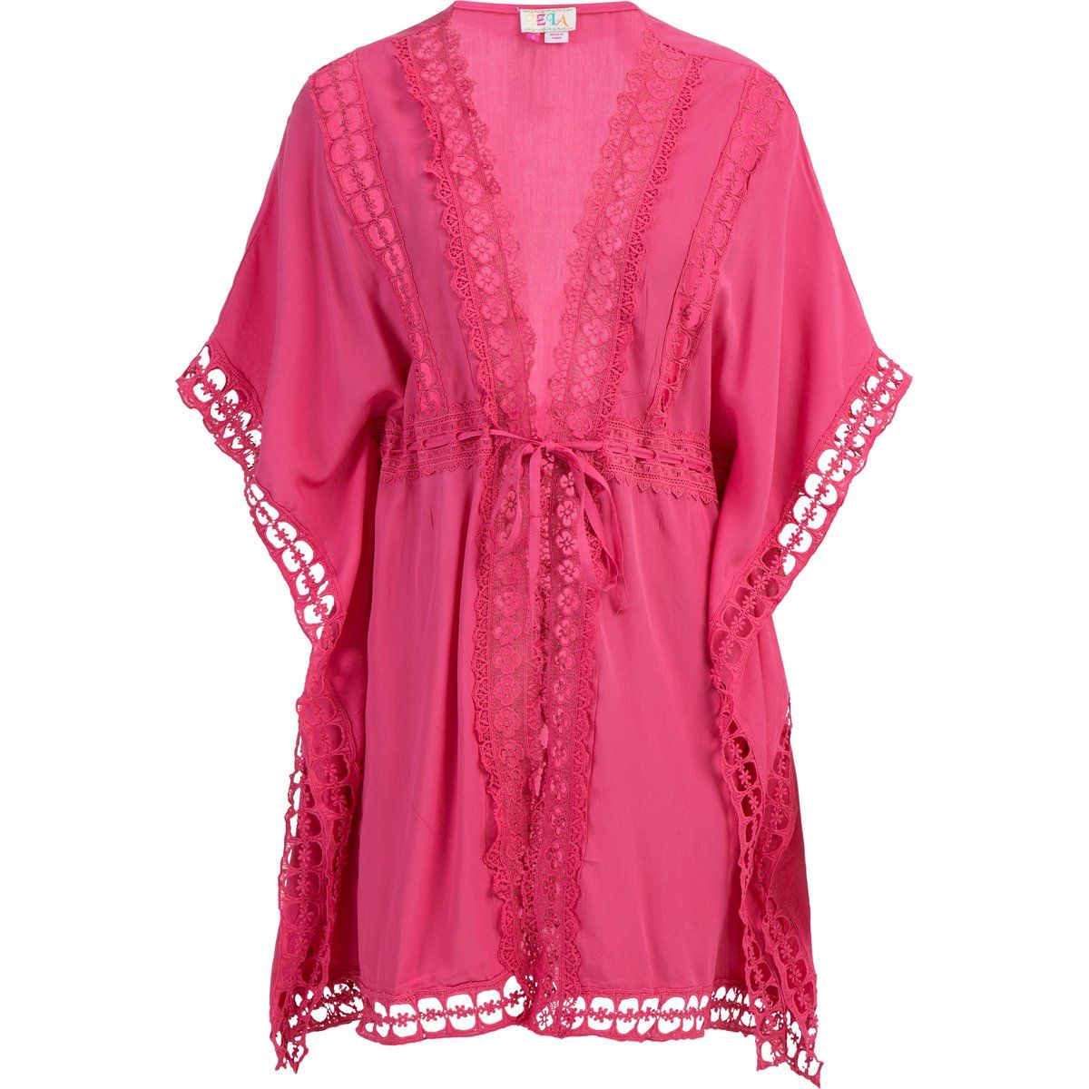IZIA Kimono mit Lochspitze Damen Rosa
