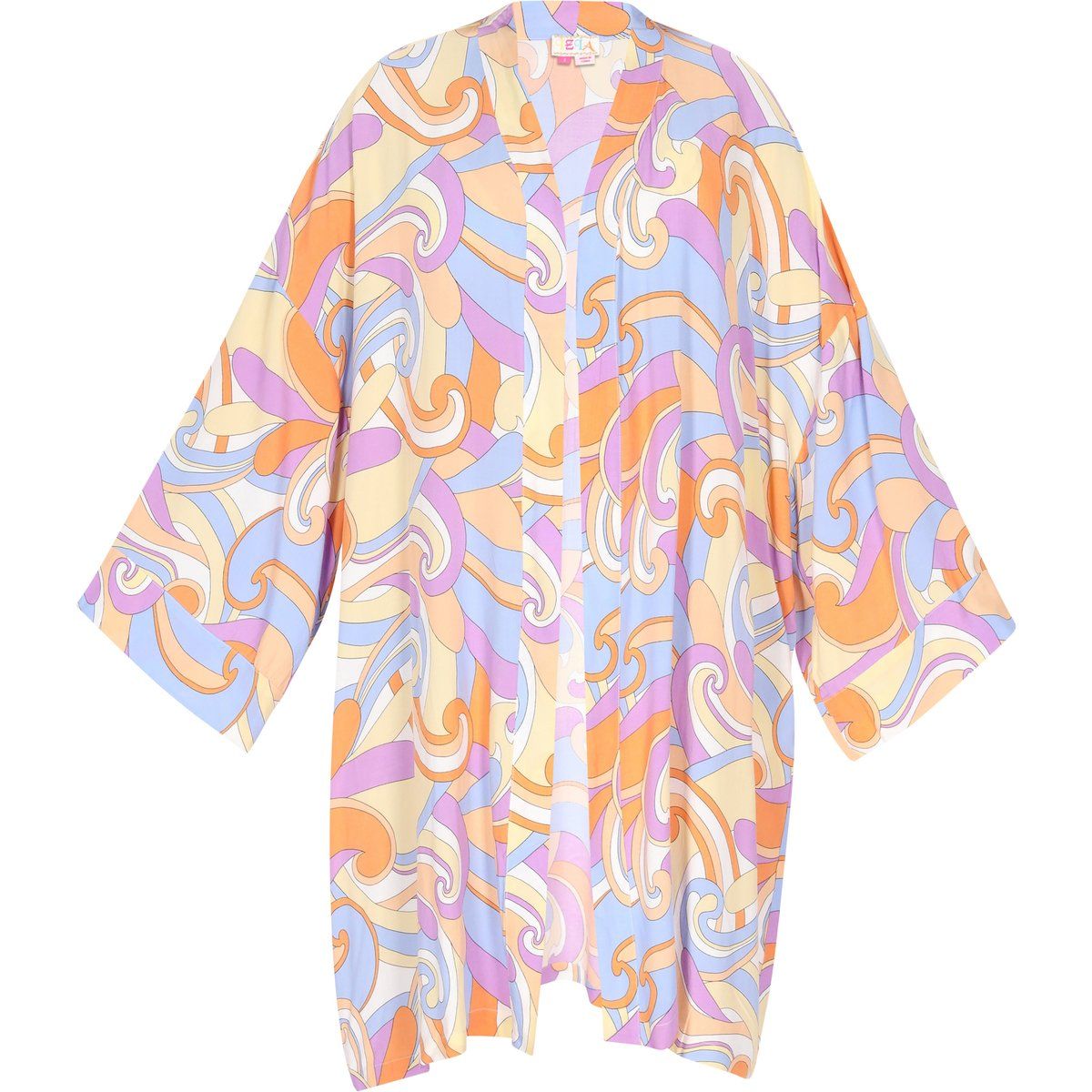 IZIA Kimono Frauen violett mehrfarbig