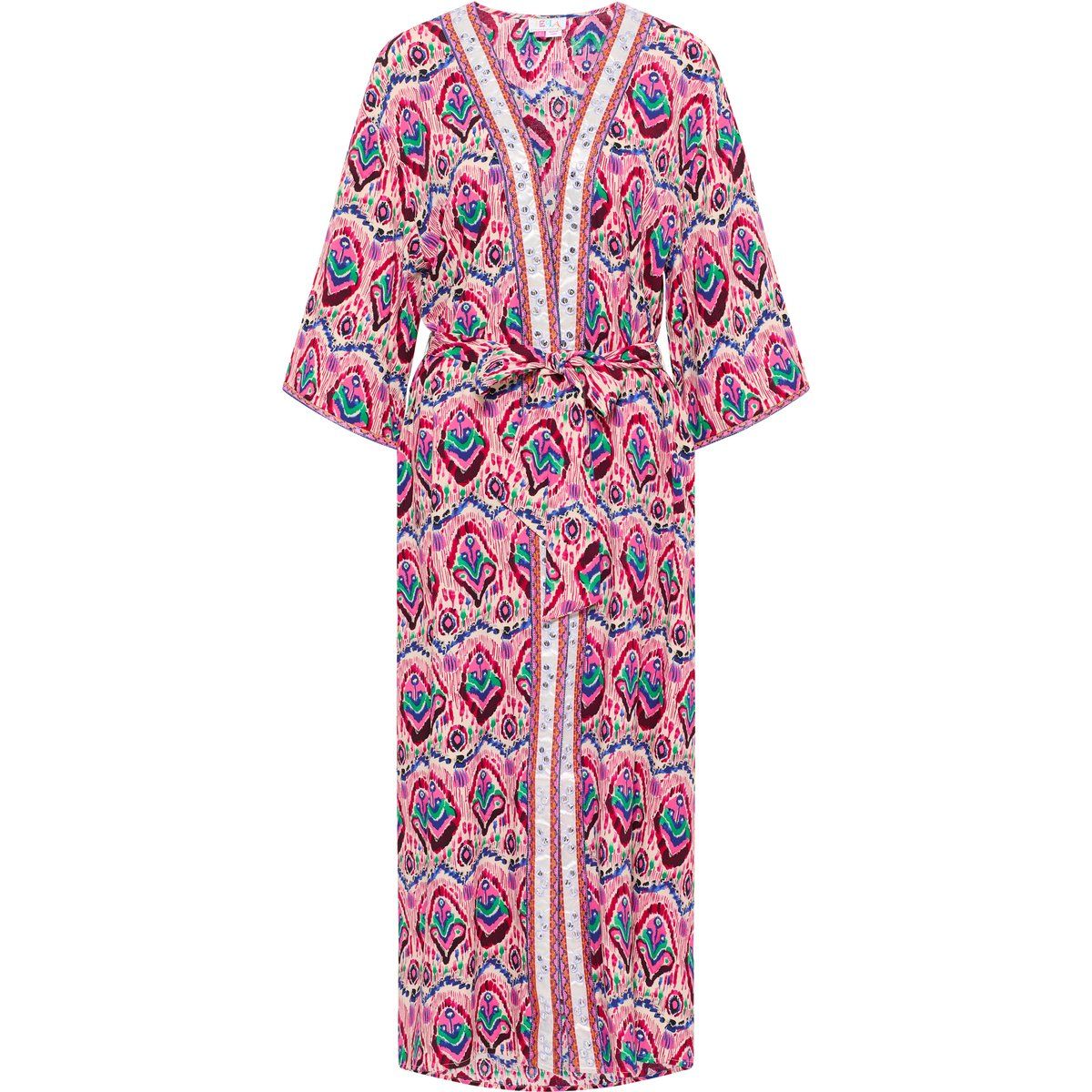 IZIA Kimono Damen Rosa Mehrfarbig