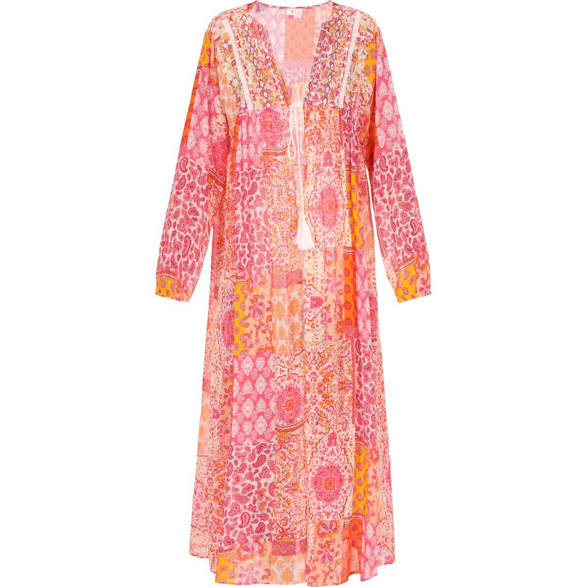 Bohème Maxikleid mit Bandana-Print