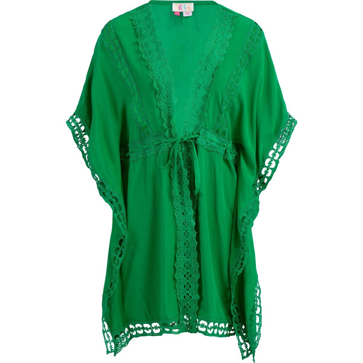 IZIA Kimono mit Lochspitze Damen grün