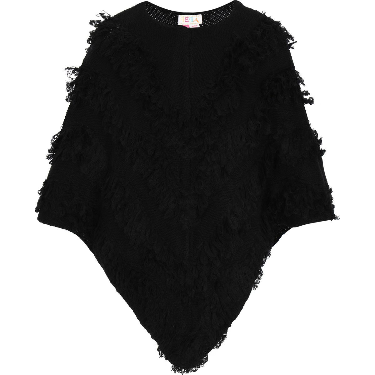 IZIA Poncho Frauen Schwarz