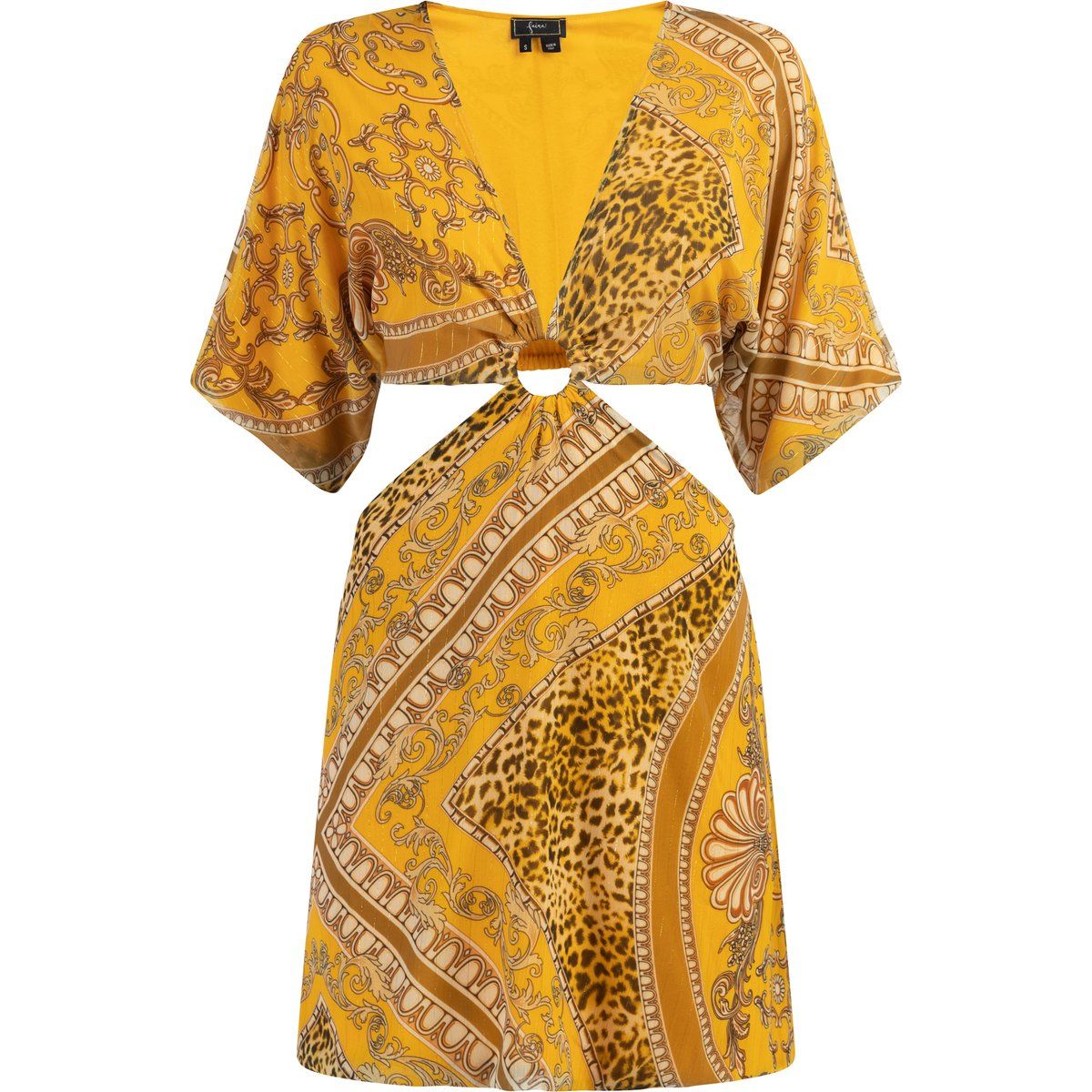 Faina Minikleid mit Cut-outs Damen gelb