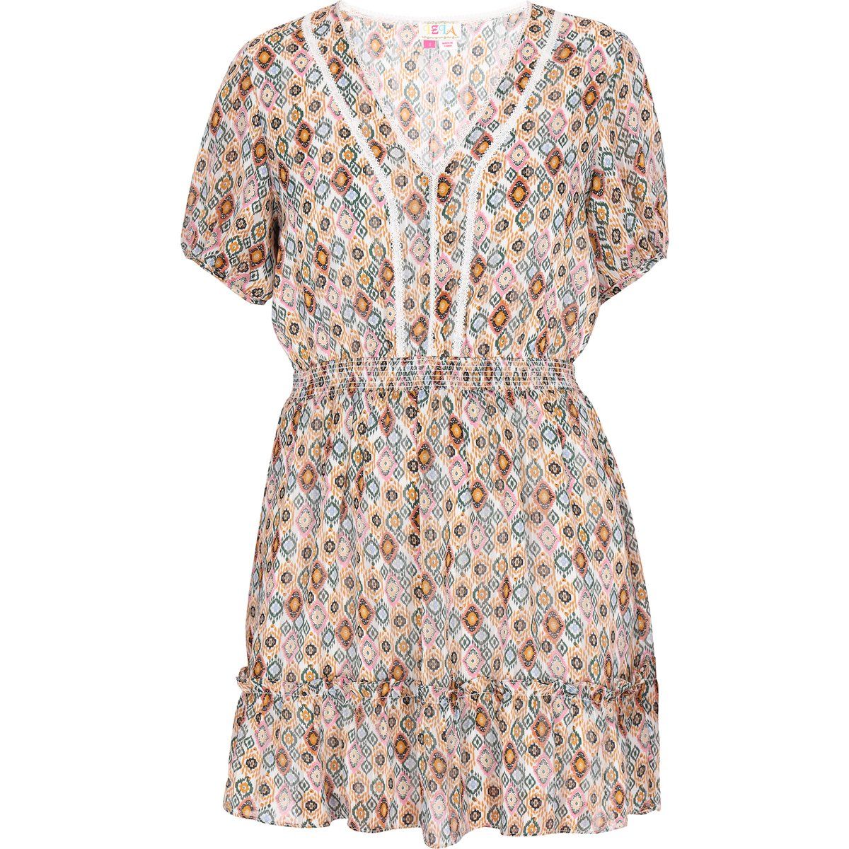 IZIA Kleid Frauen Kamel mehrfarbig