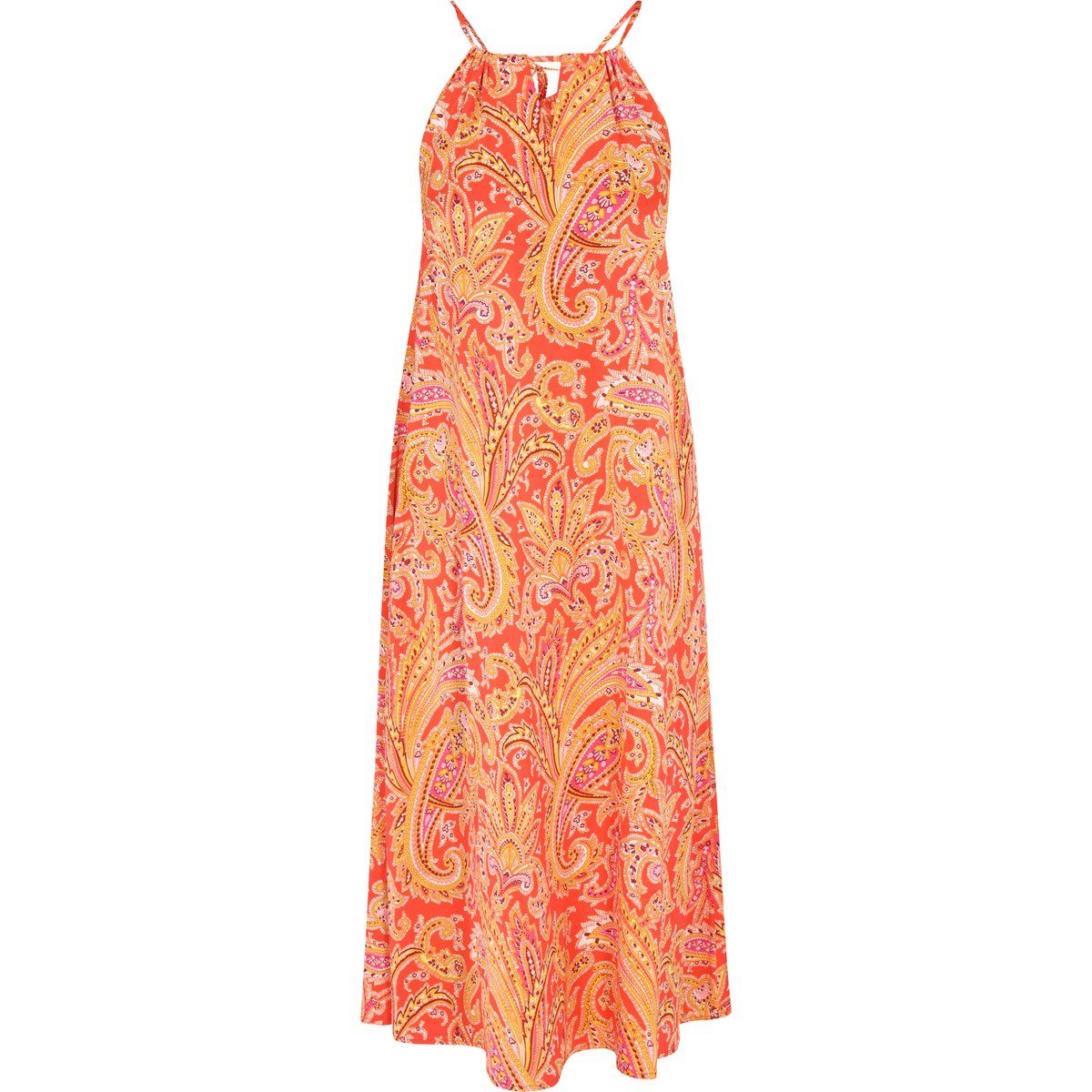 IZIA Kleid Frauen orange mehrfarbig