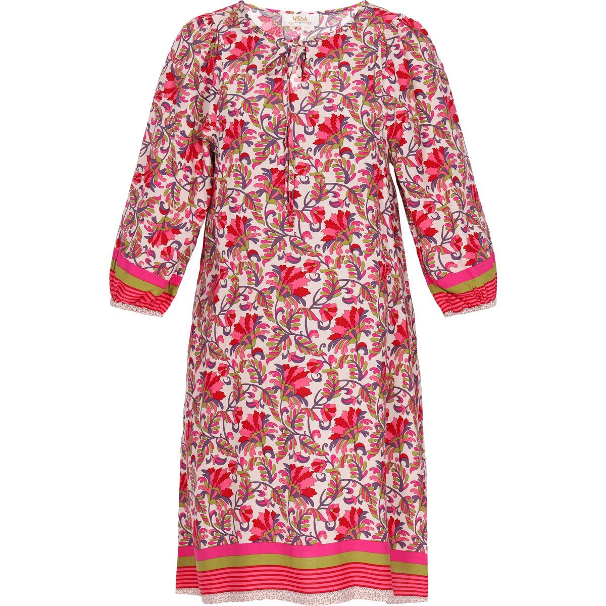 Tunika-Minikleid mit Blumenmuster