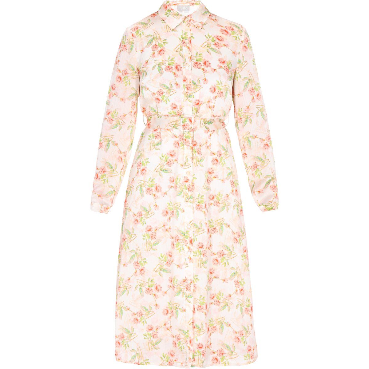 usha Kleid Frauen cremeweiß mehrfarbig