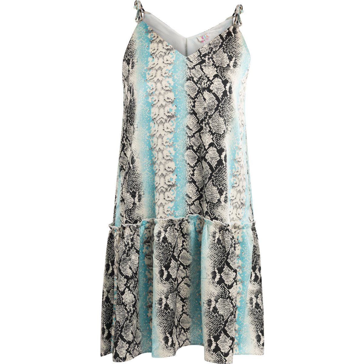 IZIA Minikleid mit Schlangenprint Damen Blau Mehrfarbig