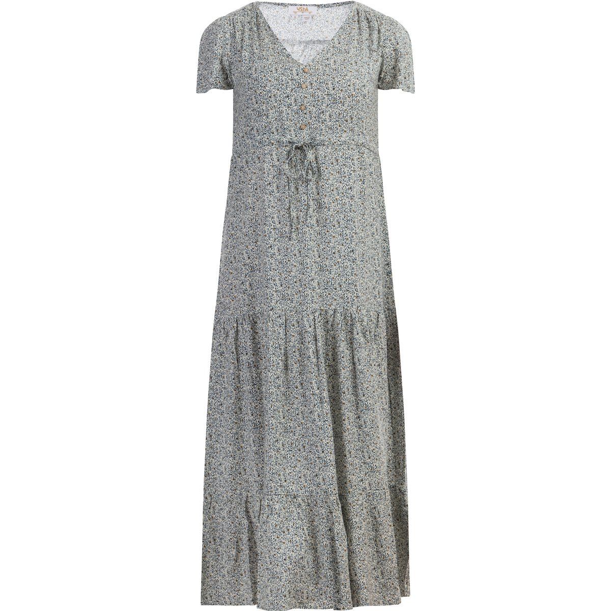 usha Kleid Damen Wollweiß Mehrfarbig