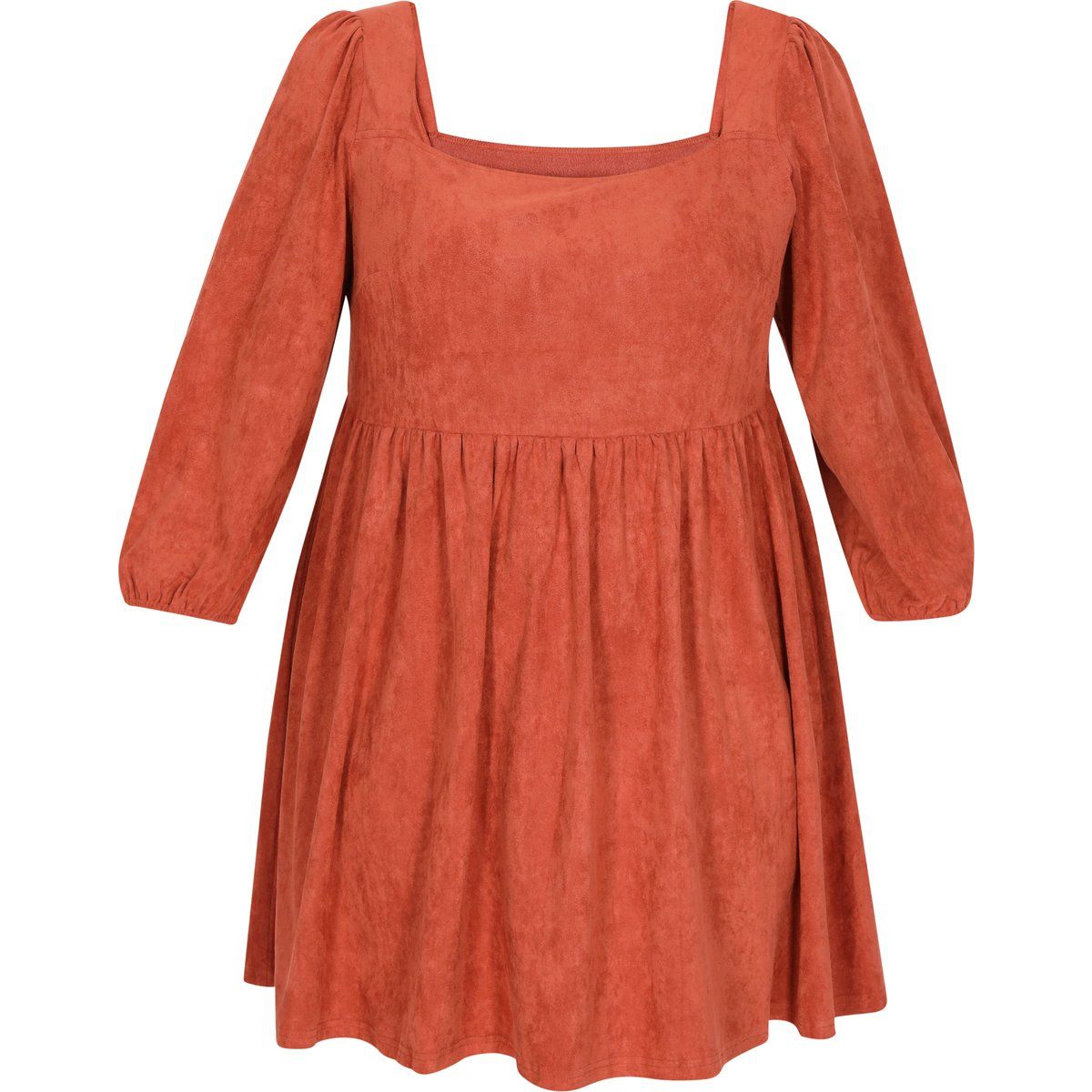 Boho Mini-Kleid mit eckigem Ausschnitt