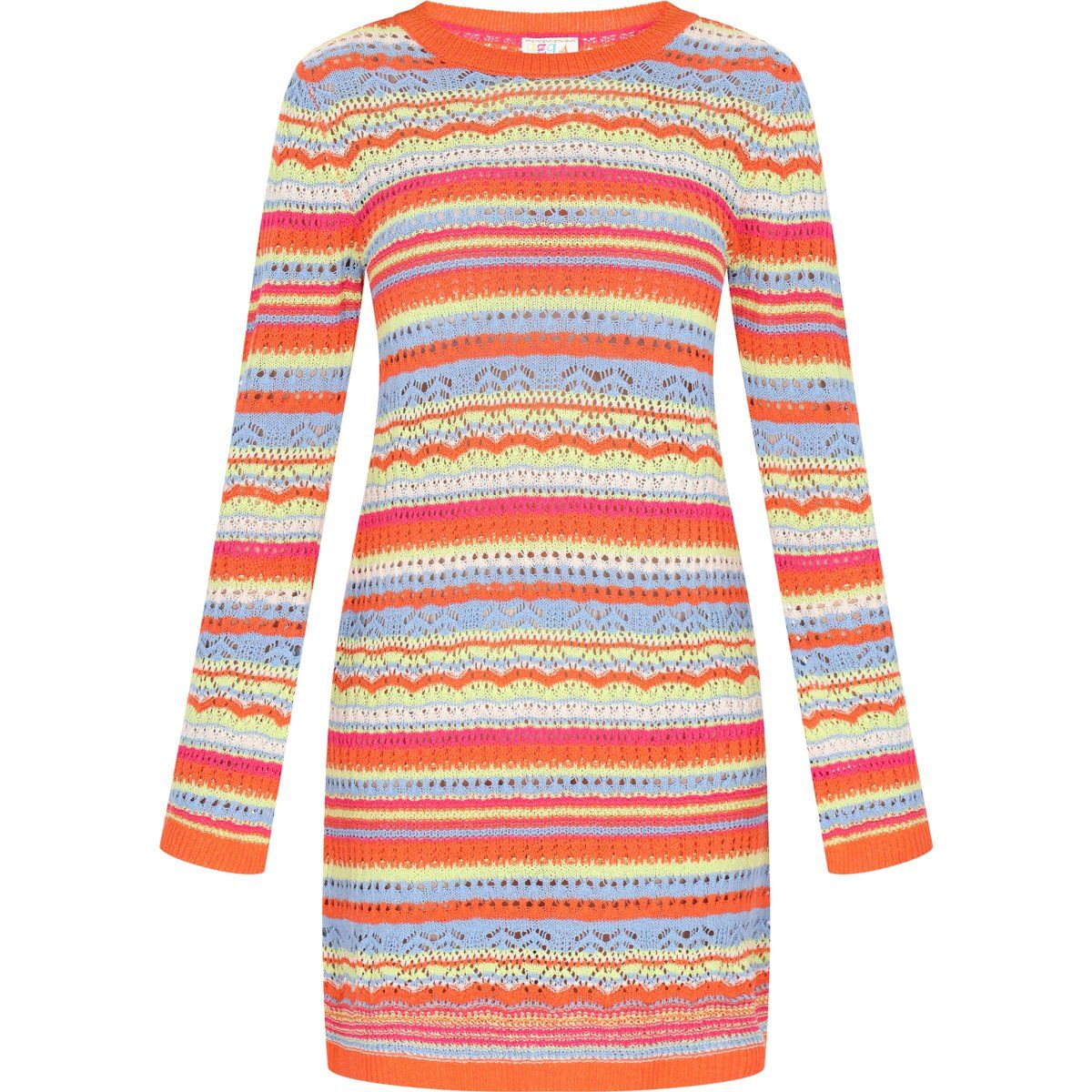 IZIA Kleid Frauen orange mehrfarbig