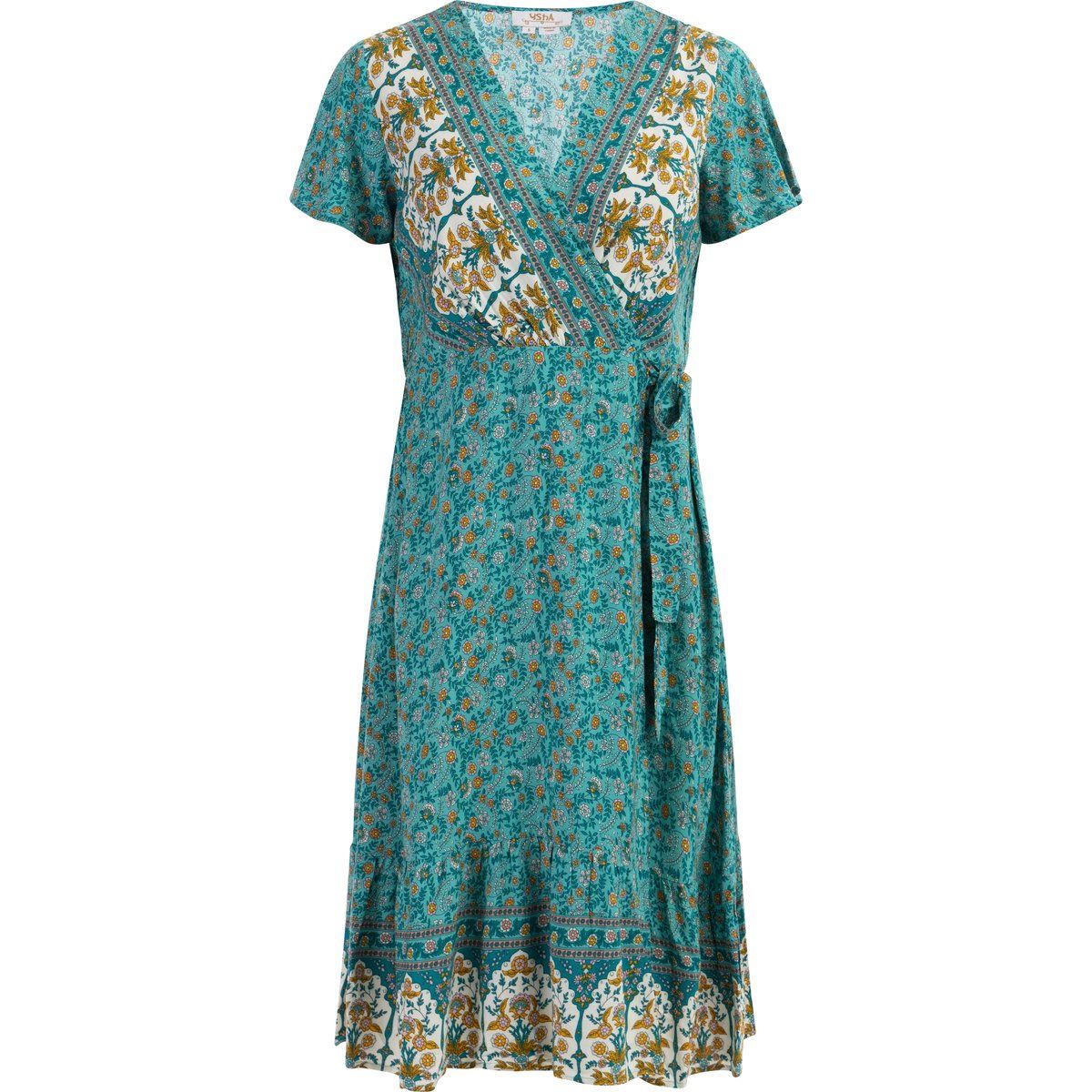 usha Sommerkleid Damen Türkis Mehrfarbig