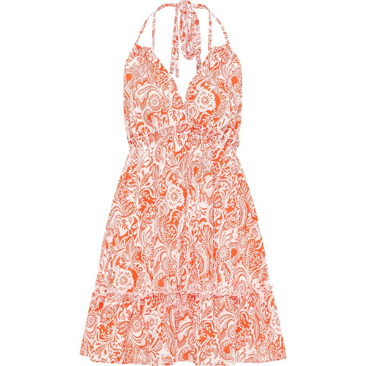 IZIA Sommerkleid Damen rot weiss