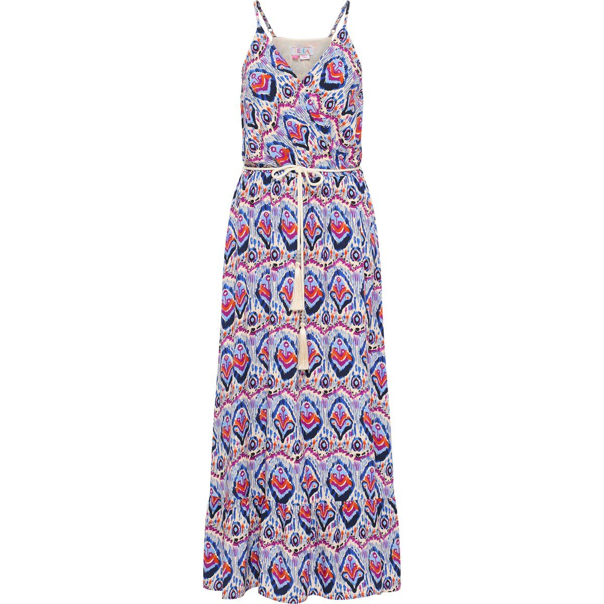 IZIA Maxikleid mit Allover-Print Damen Blau Mehrfarbig