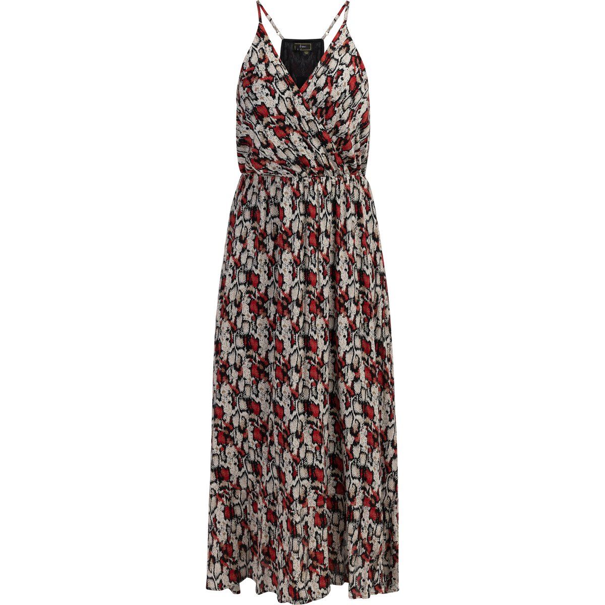 Faina Maxikleid Damen Rot Mehrfarbig