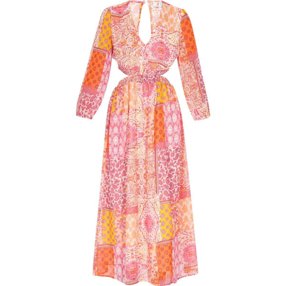 IZIA Kleid Frauen orange mehrfarbig