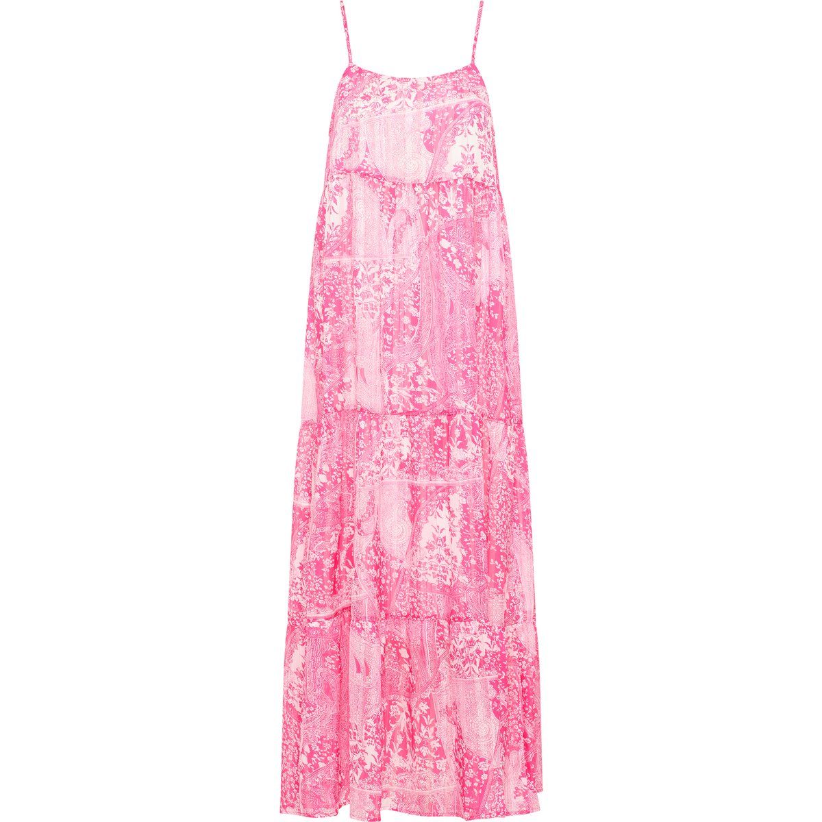 IZIA Maxikleid Damen rosa weiss