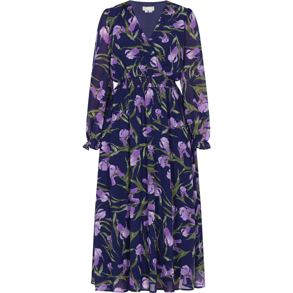 usha Kleid Damen Blau Mehrfarbig