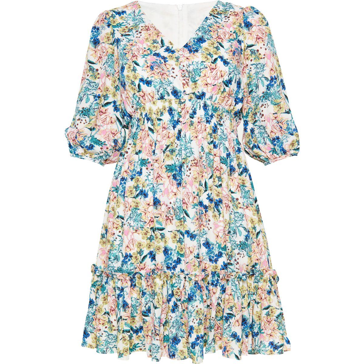 FELIPA Kleid Frauen blau beige