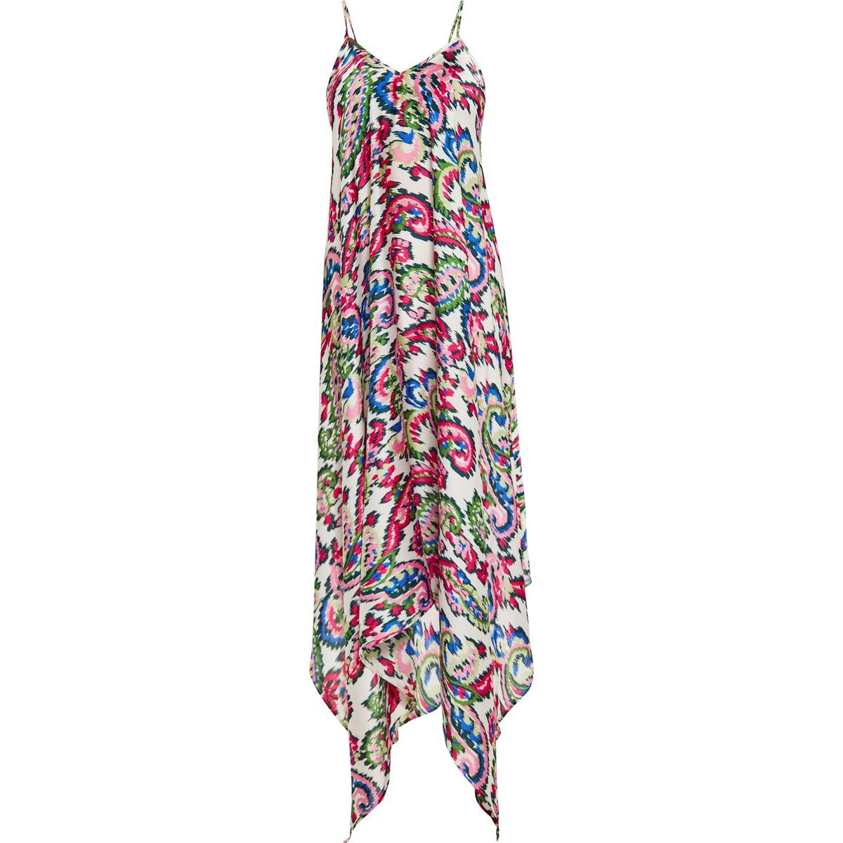 Asymmetrisches Maxikleid mit Paisley-Print